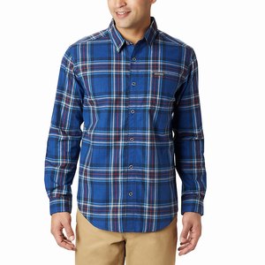 Columbia Camisas Casuales Boulder Ridge™ Flannel Hombre Azules (832WAUKQN)